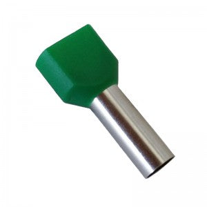 PINI TERMINALI DUBLI 2X6MM E6018 VERDE ( SET-100 BUC )