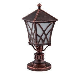 ALEK 304 LANTERN STAND 1XE27 BLACK RED BRASS H370