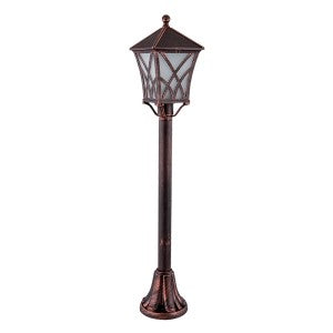 ALEK 305 LANTERN STAND 1XE27 BLACK RED BRASS H830