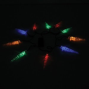 INSTALATIE DE CRACIUN MODEL SLOI DE GHEATA, TURTURI 10PCS RGB 2XАА IP44