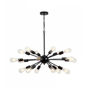 JACKSON CHANDELIER 18XE27 BLACK D730mm