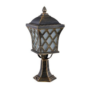 JOSH 404LANTERN STAND 1XE27 ANTIQUES BRASS H460